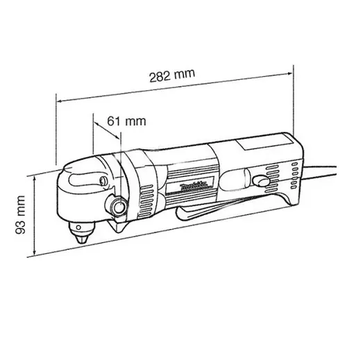 Кутовий дриль Makita DA3011F (0.45 кВт) - PRORAB image-5