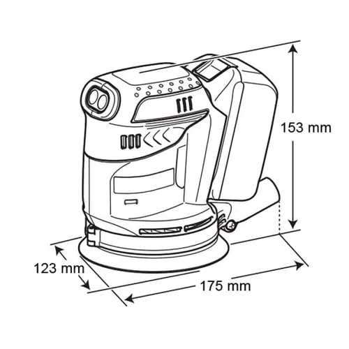 Акумуляторна ексцентрикова шліфмашина Makita DBO180Z (18 В, без АКБ, 125 мм) - PRORAB image-3