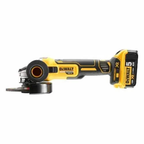 Акумуляторна кутова шліфмашина DeWALT DCG405P2 (18 В, 2х5 А*год, 125 мм) - PRORAB image-1