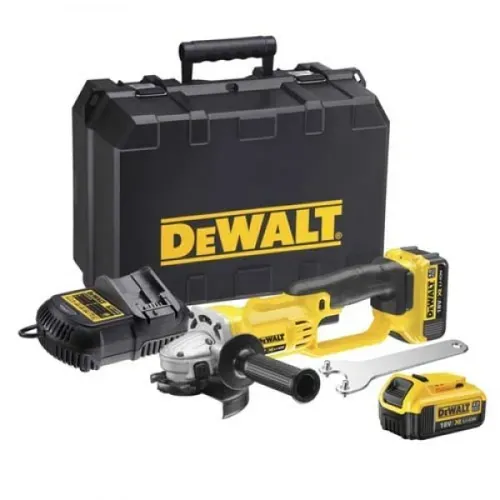 Акумуляторна кутова шліфмашина DeWALT DCG412M2 (18 В, 2х4 А*год, 125 мм) - PRORAB