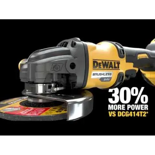 Акумуляторна кутова шліфмашина DeWALT DCG418T2 (54 В, 2х2 А*год, 125 мм) - PRORAB image-1