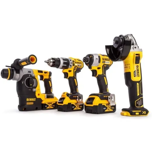 Шуруповерт DeWALT DCD796 + гайковерт DeWALT DCF887 + перфоратор DeWALT DCH273 + болгарка DeWALT DCG405 (DCK422P3) - PRORAB image-1
