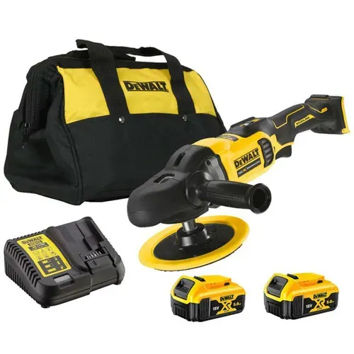 Акумуляторна полірувальна машина DeWALT DCM849P2 (2х18 В, 5 А*год) - PRORAB