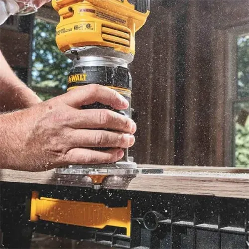 Акумуляторний кромковий фрезер DeWALT DCW604P2 (2х18 В, 5 А*год) - PRORAB image-10