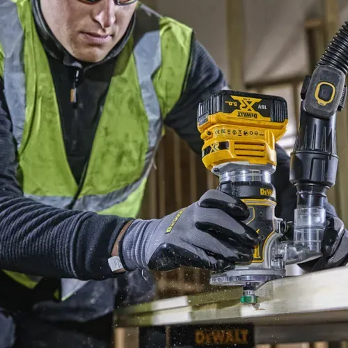 Акумуляторний кромковий фрезер DeWALT DCW604P2 (2х18 В, 5 А*год) - PRORAB image-8
