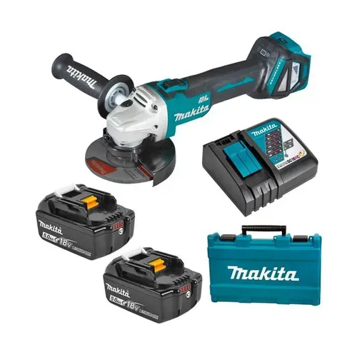 Акумуляторна болгарка Makita DGA511RTE (18 В, 2х5 А*год, 125 мм) - PRORAB