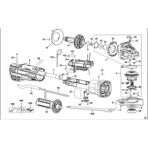 Кутова шліфмашина DeWALT DWE4347 (1.7 кВт, 125 мм) - PRORAB image-4