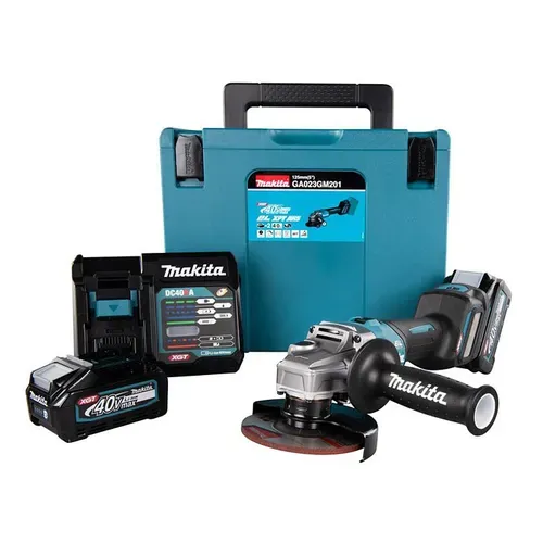 Акумуляторна кутова шліфмашина Makita GA023GM201 (36 В, 2х4 А*год, 125 мм) - PRORAB