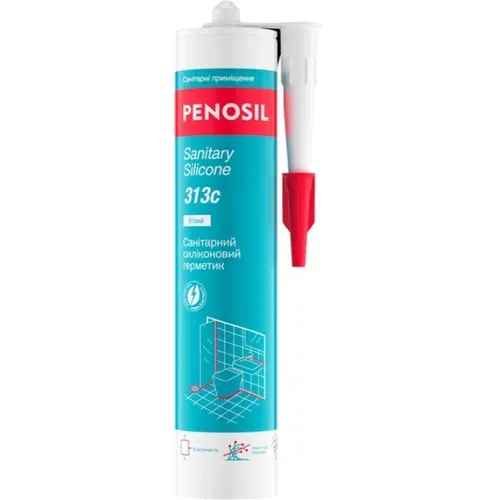 Герметик силіконовий Penosil Sanitary Silicone (310 мл, прозорий) (H4792) - PRORAB