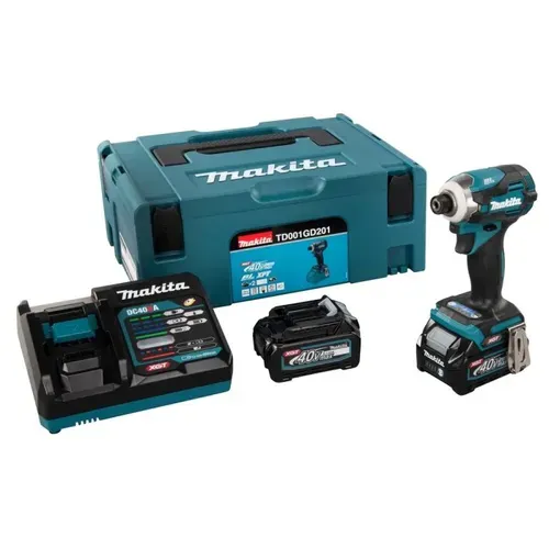 Акумуляторний ударний гайковерт Makita TD001GM201 (40 В, 2х4 А*год, 220 Н*м) - PRORAB