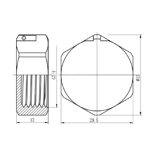 Заглушка SD Forte 3/4" ВР хром  SF352H20 - PRORAB image-1