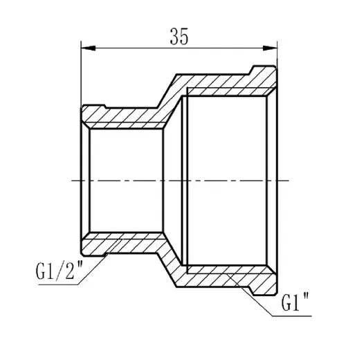 Муфта редукционная SD Forte 1"х1/2" ВВ SF3572515 - PRORAB image-1