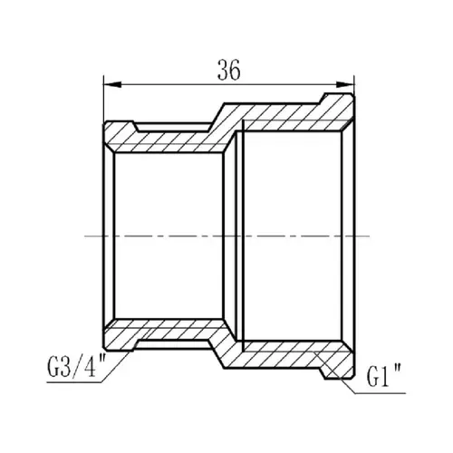 Муфта редукционная SD Forte 1"х3/4" ВВ SF3572520 - PRORAB image-1