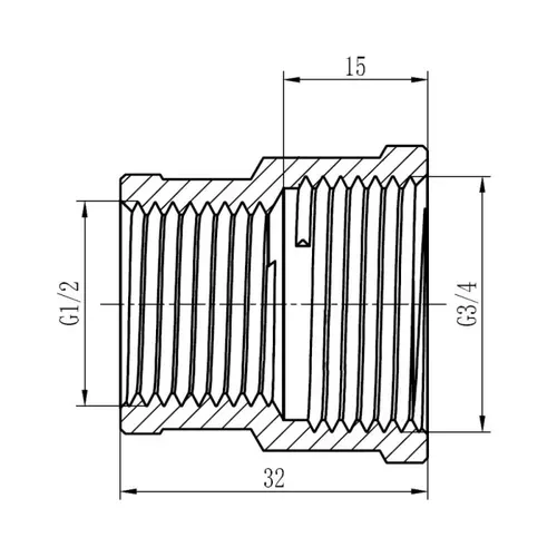 Муфта редукционная SD Forte 1/2"х3/4" ВВ SF3572015 - PRORAB image-1