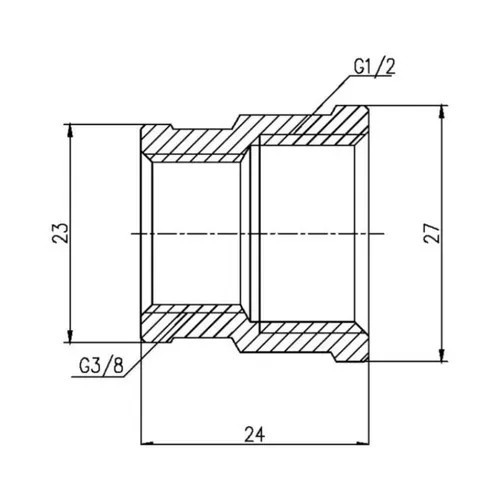 Муфта редукционная SD Forte 1/2"х3/8" ВВ SF357159 - PRORAB image-1