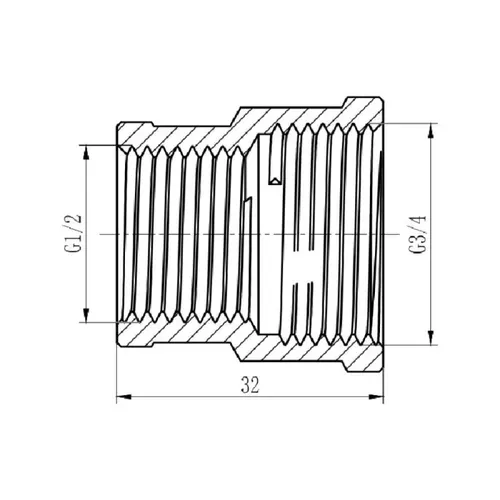 Муфта SD Forte 1/2" ВВ хром  SF357H2015 - PRORAB image-1