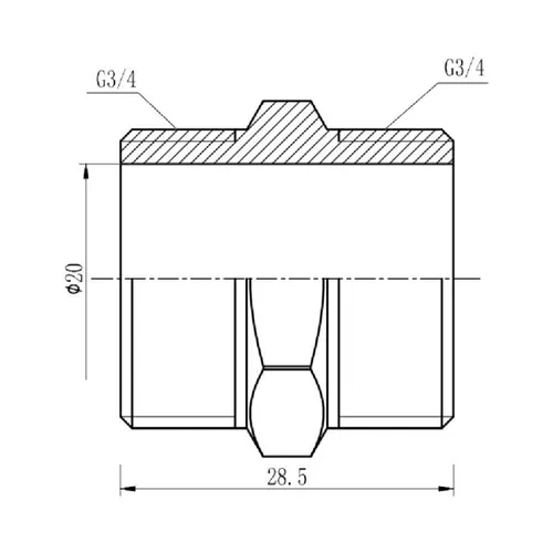 Ниппель SD Forte 3/4" SF35820 - PRORAB image-1