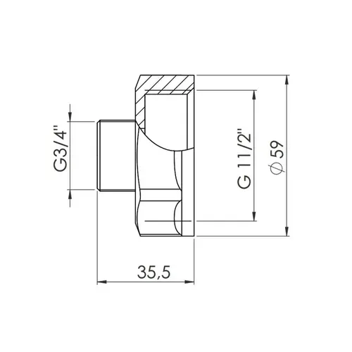 Переход SD Forte 1" 1/2х3/4" ВН SF3604020 - PRORAB image-1