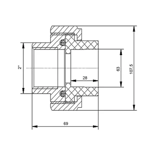 Американка PPR Blue Ocean 63х2" ВР - PRORAB image-1