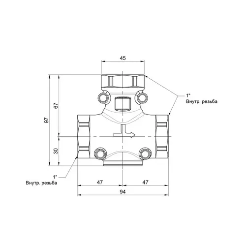 Антиконденсационный клапан Icma 1" 60°C №133 - PRORAB image-1