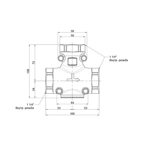 Антиконденсационный клапан Icma 1" 1/4 45°C №133 - PRORAB image-1