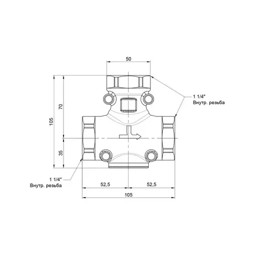 Антиконденсационный клапан Icma 1" 1/4 55°C №133 - PRORAB image-1