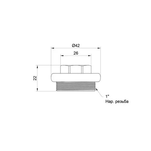 Заглушка радиаторная SD Plus 1" правая SD11725D - PRORAB image-1