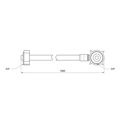 Шланг залив SD Plus для стиральной машины 100 см SD095W100 - PRORAB image-1