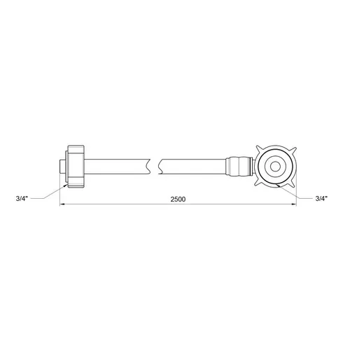 Шланг залив SD Plus для стиральной машины 250 см SD095W250 - PRORAB image-1