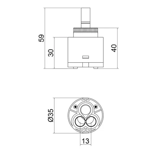 Картридж Qtap 35 с пластиковым штоком - PRORAB image-1