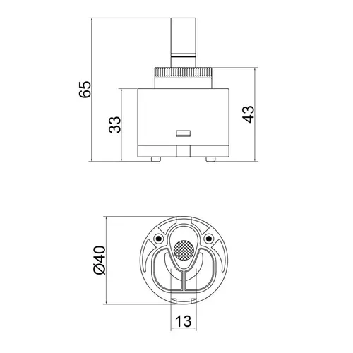 Картридж Qtap 40 с пластиковым штоком - PRORAB image-1