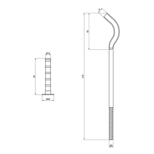 Крепеж SD Plus на чугунный радиатор 10х280 мм SD113280 - PRORAB image-1