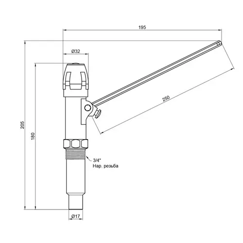 Регулятор тяги Icma 3/4" для твердотопливных котлов №147 - PRORAB image-1