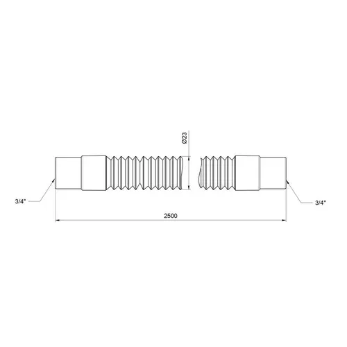 Шланг слив SD Plus для стиральной машины 250 см SD096W250 - PRORAB image-1