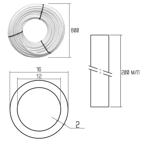 Труба GOLD-PEX Icma 16х2 мм, 200 м №P198 - PRORAB image-1