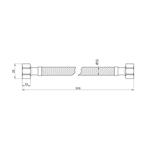 Гибкая подводка для воды SD Plus 50 см ГГ SD397W50 - PRORAB image-1