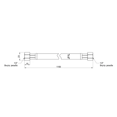 Гибкая подводка для газа SD Plus 80 см (черный) SD091G80 - PRORAB image-1