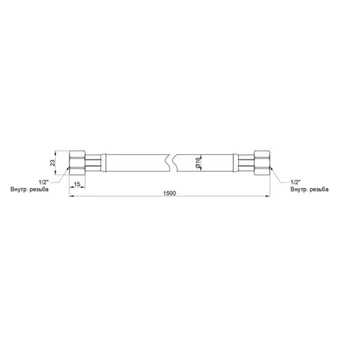 Гибкая подводка для газа SD Plus 120 см (черный) SD091G120 - PRORAB image-1