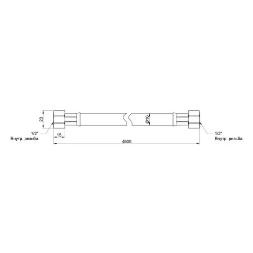 Гибкая подводка для газа SD Plus 400 см (черный) SD091G400 - PRORAB image-1