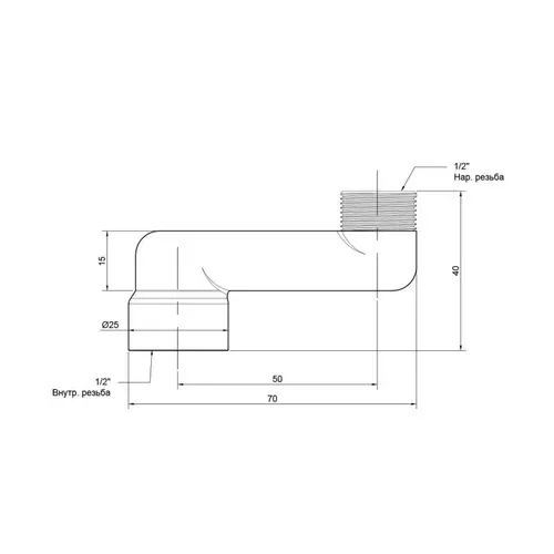 Эксцентрик радиаторный Icma 1/2"х5 см №720 - PRORAB image-1