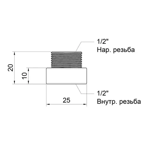 Удлинитель Icma 10х1/2" №19 - PRORAB image-1