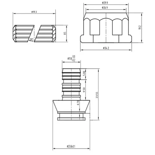 Евроконус SD Forte 16х2 мм, 3/4" SFE00616 - PRORAB image-1