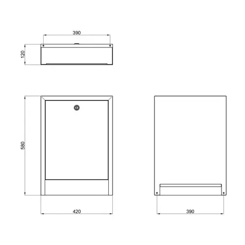 Коллекторный шкаф Icma (UA) 420х580х120 наружный №1 - PRORAB image-1