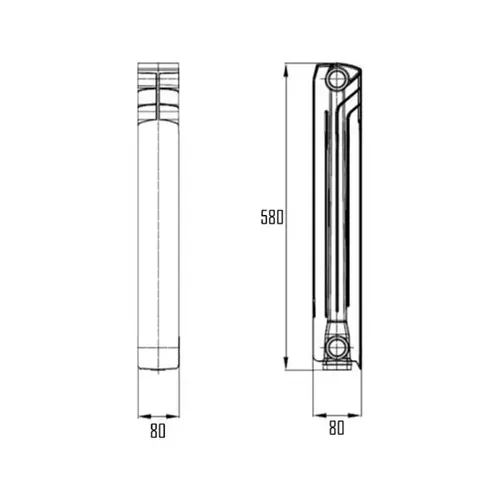 Радиатор биметаллический EcoLite 500/80 - PRORAB image-1