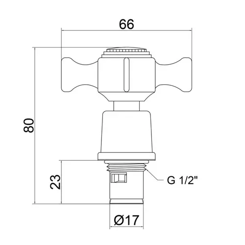 Кран-букса Lidz (CRM) 53-22 000 00 1/2" с ручкой (пара) - PRORAB image-1