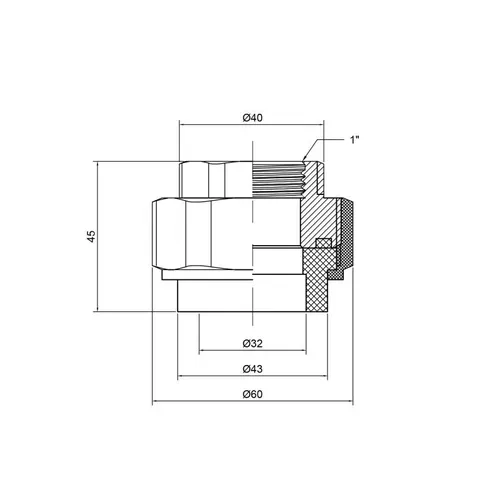 Сгон "Американка" PPR Thermo Alliance 32х1" ВР - PRORAB image-1