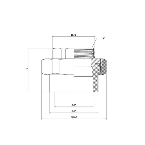 Сгон "Американка" PPR Thermo Alliance 63х2" ВР - PRORAB image-1