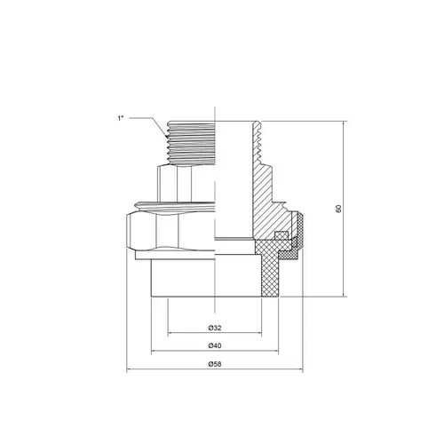 Сгон "Американка" PPR Thermo Alliance 32х1" НР - PRORAB image-1