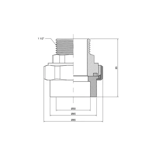 Сгон "Американка" PPR Thermo Alliance 50х1" 1/2 НР - PRORAB image-1