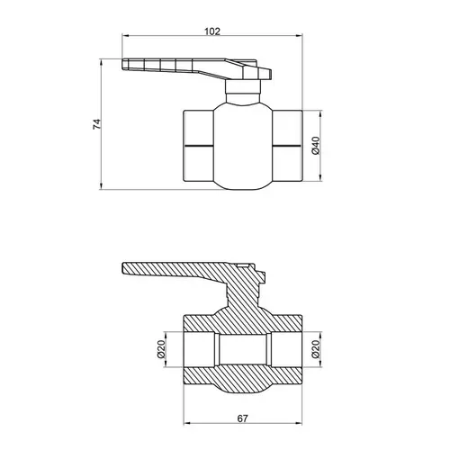 Кран шаровой PPR Thermo Alliance 20 - PRORAB image-1